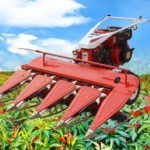 Man-Holding Chili Pepper Harvester Machine